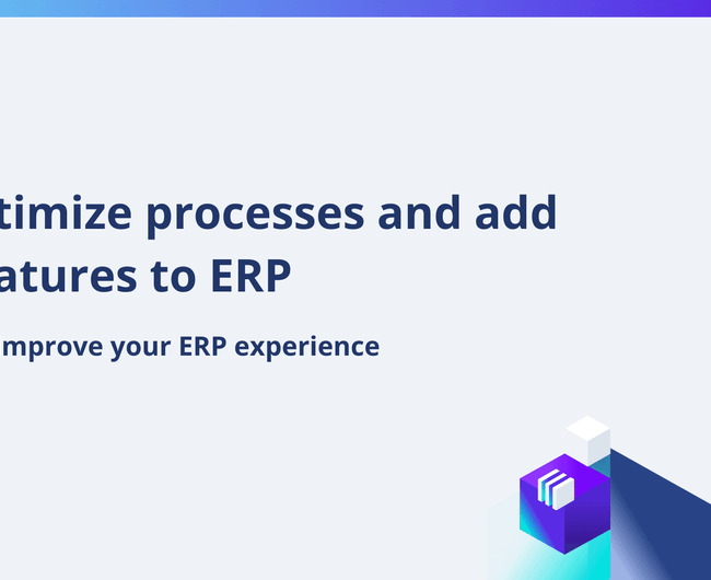How to optimize processes and add missing features to ERP